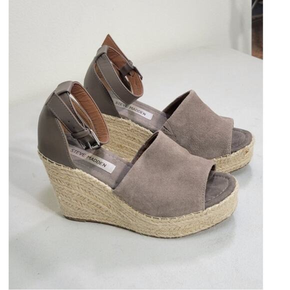 Steve Madden Wedges Womens Size 7 Jaylen Sandals Boho Cottage Core 4 inch Wedge - Picture 1 of 10
